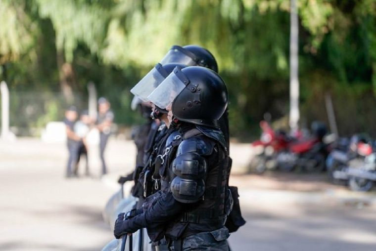 Nueve agentes resultaron heridos durante los incidentes Foto: Ministerio de Seguridad de Mendoza