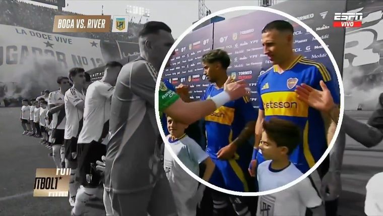 El momento del no saludo de Lema a Armani. Foto: Captura video