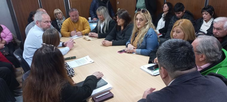 La reunión paritaria de este martes. Foto: Prensa ATE