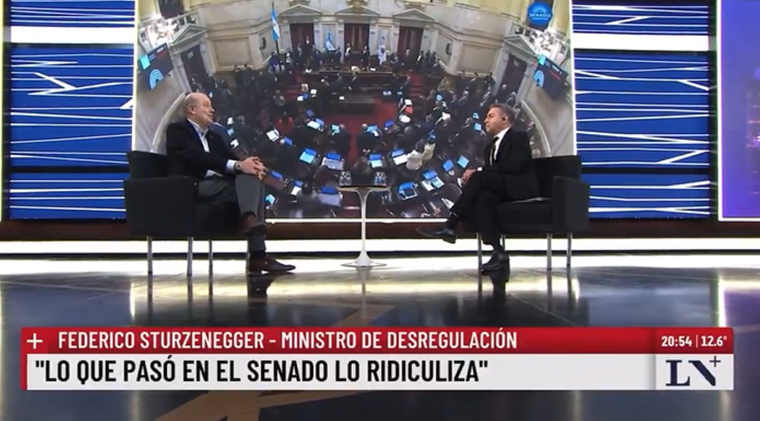 Federico Sturzenegger se refirió a la votación en el Senado. 