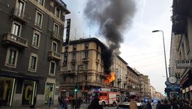 Se incendió un edificio en Milán y hubo escenas de miedo Se incendió un edificio en Milán y hubo escenas de miedo
