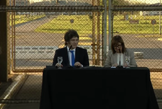 Javier Milei y Patricia Bullrich encabezan la presentación de la reforma del Código Penal.&nbsp;