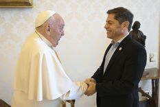 El Papa recibió a Axel Kicillof en la Santa Sede Foto: Prensa Axel Kicillof