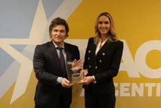Javier Milei y Lara Trump. Foto: CPAC Argentina