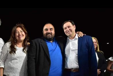 MDZol | El concejal cuestionado, Maxi Rivera, junto a Righi. Foto: Prensa Lavalle.