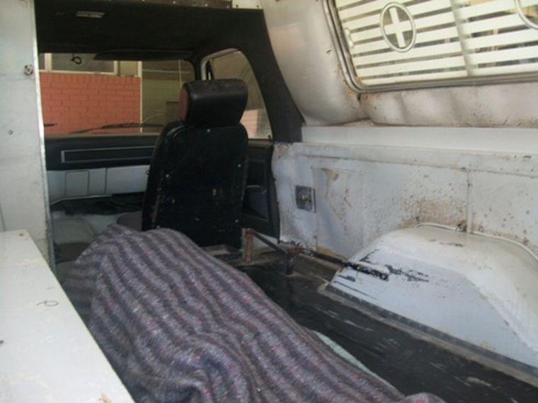 En esta ambulancia abandonaron el cadáver de Daniela.