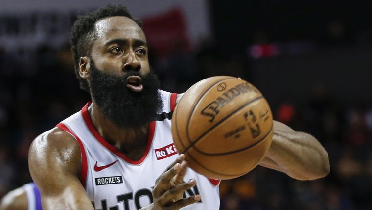 El jugador de los Houston Rockets James Harden. Charlotte, EE.UU., 7 de marzo de 2020. Foto: RT