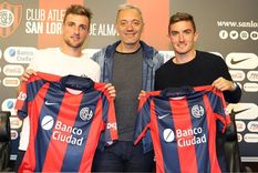 Bruno y Mauro Pittón cuando fueron presentados como refuerzos de San Lorenzo en 2019. Foto: Archivo
