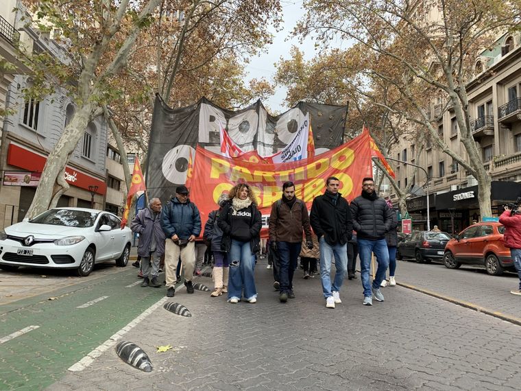 La marcha de este martes por la mañana Foto: Twitter