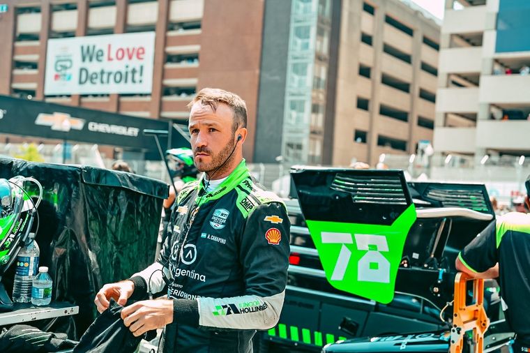 El argentino voló en el circuito de Detroit.