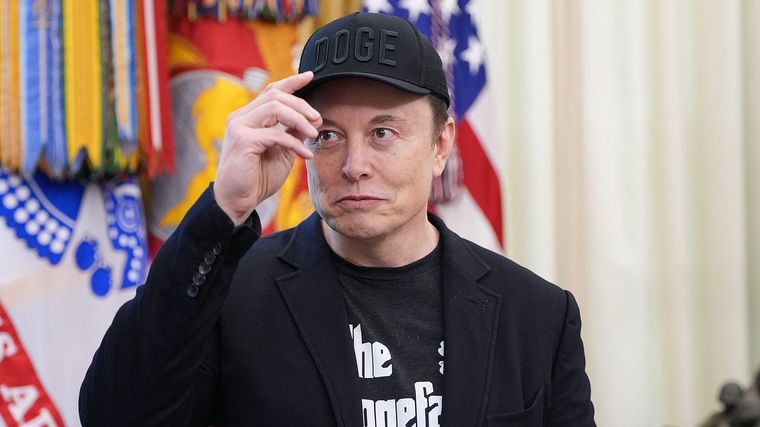Elon Musk al despedirse de su cargo de Gobierno en un acto celebrado en la Casa Blanca. Foto: Archivo.