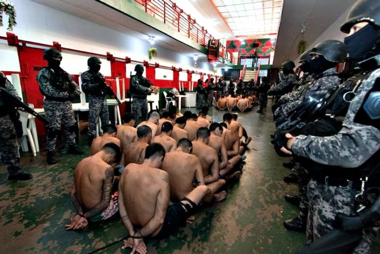 Requisa a lo Bukele en una cárcel de Santa Fe Foto: Gobierno de Santa Fe