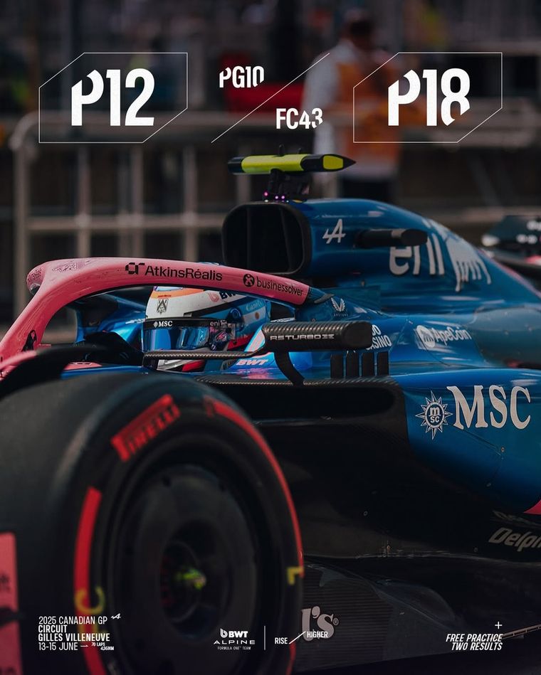 La diferencia de Franco Colapinto con Gasly en la FP2 fue de más de un segundo La diferencia de Franco Colapinto con Gasly en la FP2 fue de más de un segundo