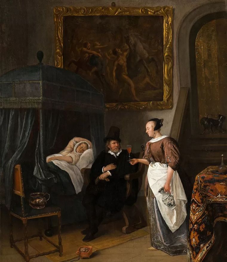 La visita del médico, Jan Steen (1668-1670).