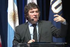 Milei durante su discurso en la Universidad de Florida Foto: Captura de pantalla