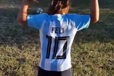 ¿cumplira su sueno? feli, la nena que le dedico un video a messi y se hizo viral