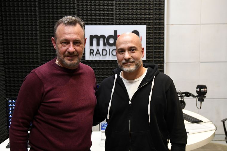 Alberto Brenot y Emiliano Zarco, dirigentes de Godoy Cruz. Foto: Santiago Tagua/MDZ