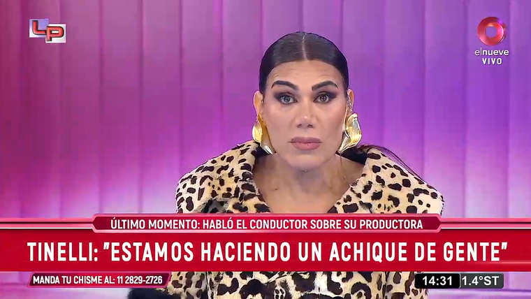 Florencia de la V no se guardó nada. Foto: captura de video/ El Nueve. Florencia de la V no se guardó nada. Foto: captura de video/ El Nueve. 