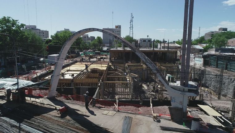 La megaobra en el predio de la vieja terminal de San Rafael Foto: Gentileza Municipalidad de San Rafael