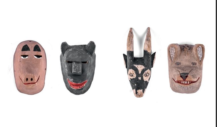 Fondo Nacional de las Artes, Máscaras de arete, Salta c1970 Fondo Nacional de las Artes, Máscaras de arete, Salta c1970