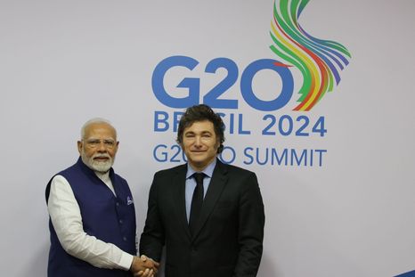 Javier Milei junto a Narendra Modi Javier Milei junto a Narendra Modi