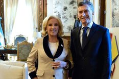 Mauricio Macri y Mirtha Legrand durante un encuentro en 2016 en la Casa Rosada.