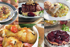 Los cinco platos hechos con vino tinto, rosado y blanco. Foto: lecturas.com/recetas