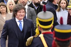 Javier Milei en el acto conmemorativo a San Martín.