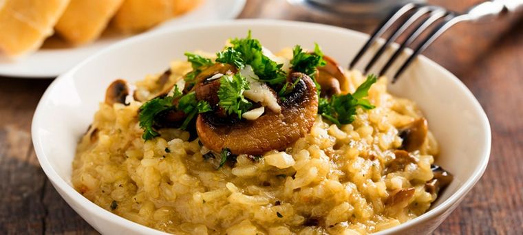 Risotto de hongos en casa Foto: Diariamente Ali