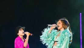 Jennifer Lopez cantando con su hija Emme Muñiz