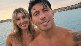Muri López Benítez junto a su pareja, el futbolista Lisandro Martínez.