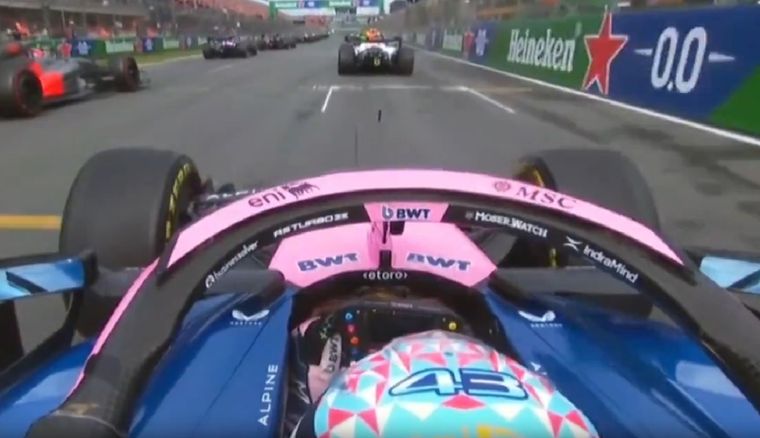 Franco Colapinto, durante el inicio del Gran Premio de Países Bajos.