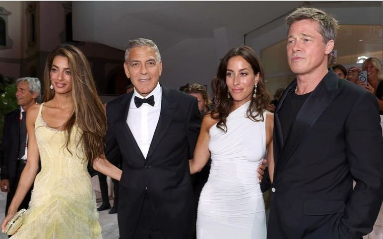 Amal Clooney e Ines de Ramon se llevaron todas las miradas en su paso por el Festival de Venecia Foto: Instagram