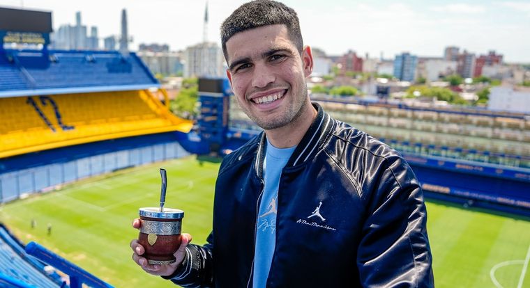 El español visitó el Templo. Foto: Boca Juniors