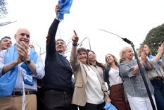 Patricia Bullrich apuntó con dureza contra las iniciativas de Javier Milei en su primer cierre de campaña, en Barrancas de Belgrano Foto: Prensa Patricia Bullrich
