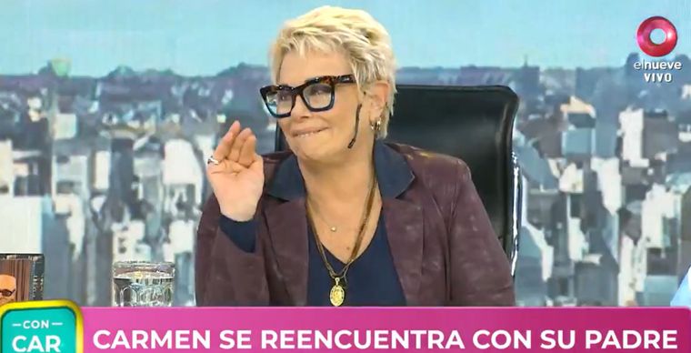 La conductora se mostró sorprendida ante la recreación.