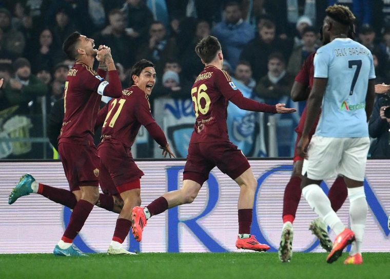 La Roma venció a la Lazio en el clásico. Foto: EFE