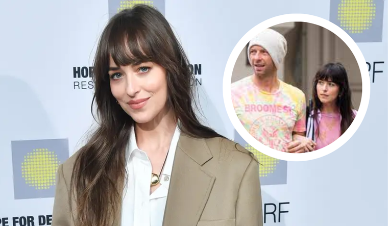 Dakota Johnson contó cómo hizo Chris Martin para sacarla de su depresión. Foto: GTRES