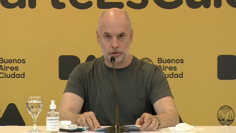 Molesto. Rodríguez Larreta. Foto: Captura de pantalla