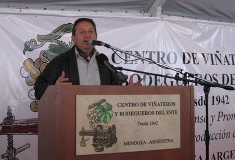 Jaque, durante el discurso en el almuerzo de fin de cosecha.