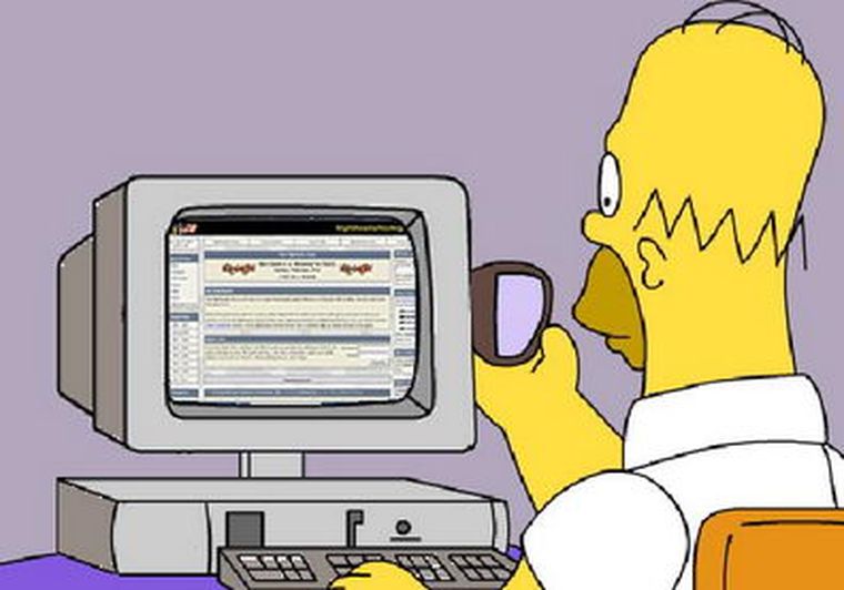 Alerta: dicen que Homero Simpson manda virus por e-mail. Foto: Web