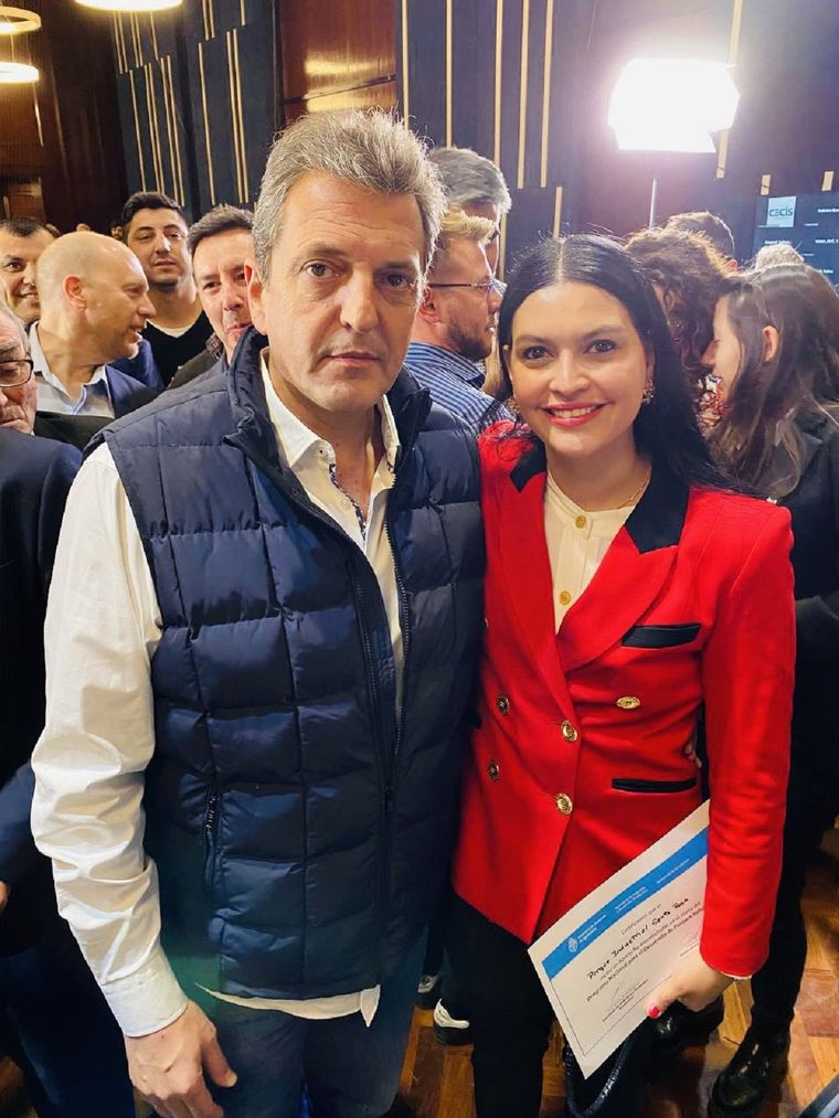 Sergio Massa y Flor Destéfanis Foto: X @MFlorDestefanis