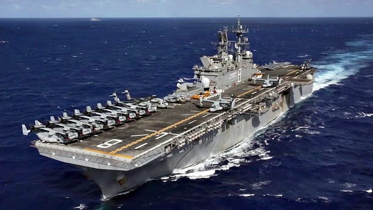 El USS Makin Island. Foto: Captura de pantalla