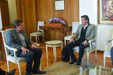 Suarez en la reunión con Rinaldo Foto: Gobierno de Mendoza