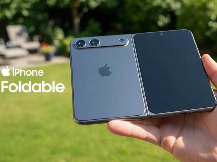 El diseño exterior del iPhone Ultra mantiene las líneas premium características de la marca a pesar de las complicaciones en su bisagra. El diseño exterior del iPhone Ultra mantiene las líneas premium características de la marca a pesar de las complicaciones en su bisagra.