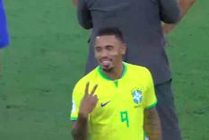 Gabriel Jesús y un provocador gesto cuando la Selección argentina se fue de la cancha Foto: TyC Sports