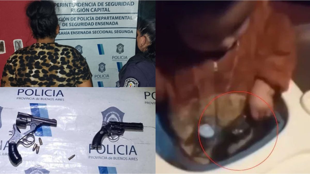 Grabó a su bebé jugando con un arma y la detuvieron con droga y pistolas en su casa