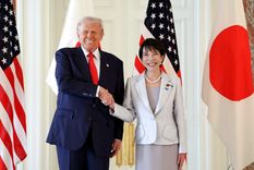 Donald Trump y Sanae Takaichi se vieron en Tokio, Japón. Foto Efe
