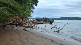 La Prefectura Naval Argentina y la Policía de Misiones desplegaron un intenso operativo para encontrar al hombre desaparecido tras el naufragio Foto: X