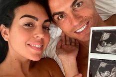 Cristiano Ronaldo y Georgina Rodríguez, cuando anunciaron en octubre de 2021 el embarazo de gemelos.